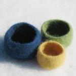 Felted Bowls - Lopi Family - Block Colors - Green,..