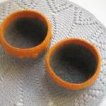 Felted Bowls - Organic Family - Pumpkin Orange And..