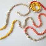 Crochet Skinny Scarf - Knitted Jewelry - Extra..
