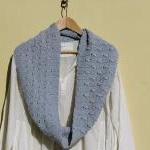 Crochet Vegan Cowl - Long - Cotton - Dusty Light..