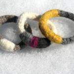 Felted Bracelet - Mixed Yarn