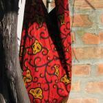 Knot Bag - Red African Fabric
