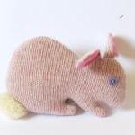 Upcycled Bunny Mom - Pink - Soft And Cuddling..