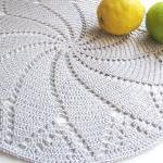 Shiny Grey Placemat - Doily Series - Cotton