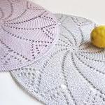 Shiny Grey Placemat - Doily Series - Cotton