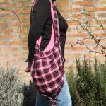 Knot Bag - Pink Checkered Fabric