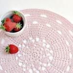 Dust Pink Placemat - Doily Series - Cotton