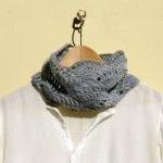 Dusty Blue Lace Cowl - Crochet Neck Warmers -..