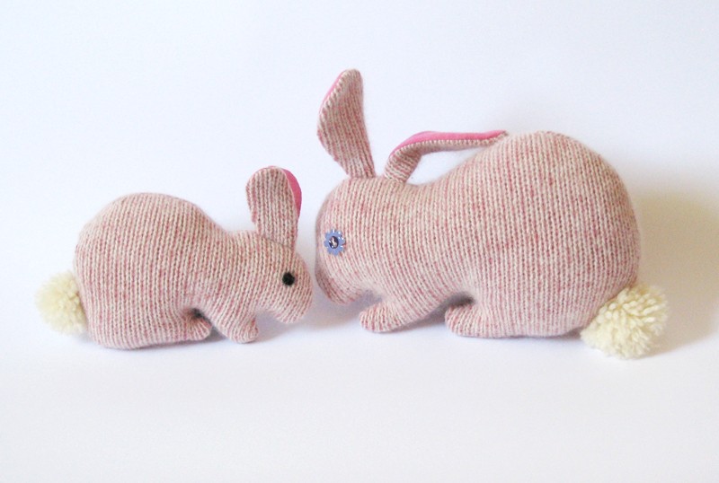 Upcycled Bunny Mom - Pink - Soft And Cuddling Plushies